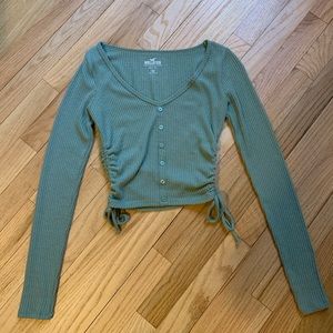 Hollister Light Green Baby Tee XS